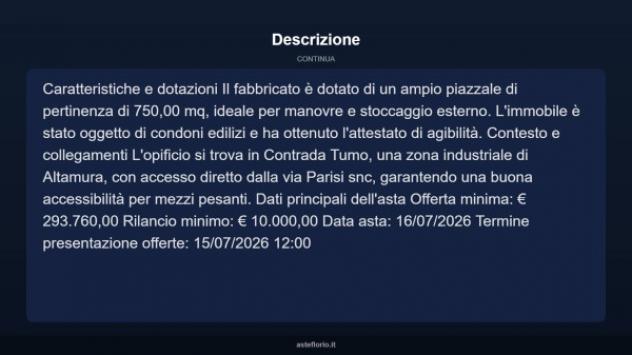 Immobile in asta di 1556 m² in vendita a Altamura - Foto 5