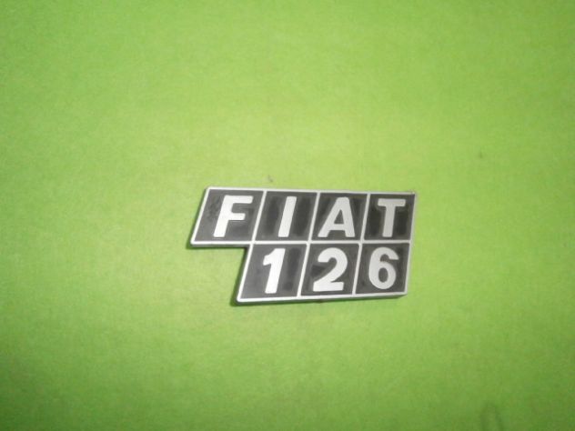 Scritta logo targhetta posteriore Fiat 126 prima serie NUOVA - Foto 4