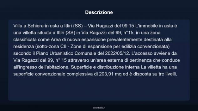 Immobile in asta di 203 m² con più di 5 locali e box auto in vendita a Ittiri - Foto 3