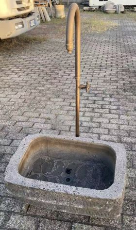 Lavello Lavandino Fontana Fioriera Pietra Lavica basalto - Foto 4