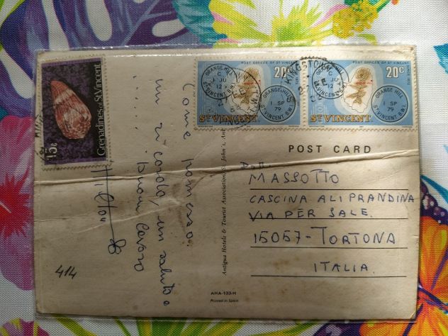B191- RARA CARTOLINA CON VARIETA' DI FRANCOBOLLO