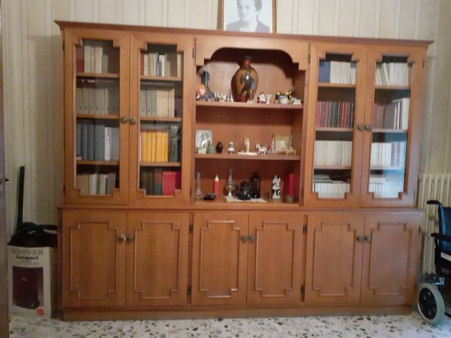 ✨ Scrivania + Libreria in Noce Massello – Artigianato anni ’60 ✨ - Foto 2