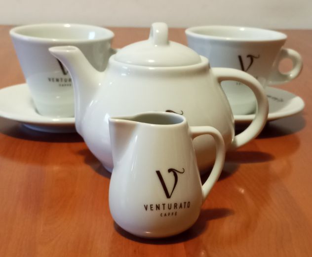 Servizio da tè the cappuccino per 2 persone Venturato – 7 pezzi ceramica - Foto 3