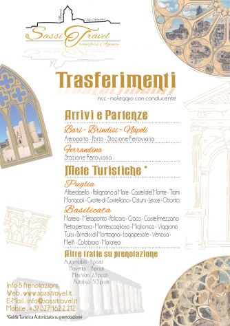 Sassi di Matera - Trasferimenti e Tour