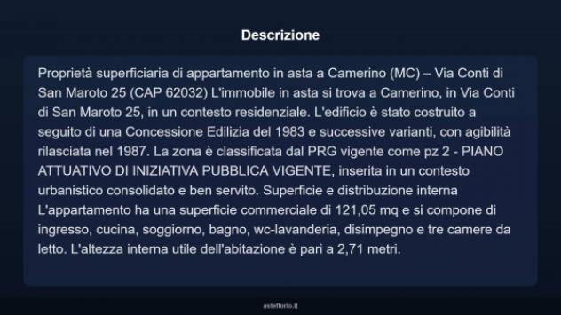 Immobile in asta di 121 m², box auto in vendita a Camerino - Foto 4