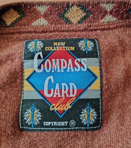 Maglione Cardigan Compass Card Vintage ‘80 tg 50 misto lana Rosso - Foto 3