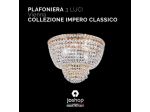 plafoniera vienna 3 luci impero classico pendagli cristalli nuovo elegante