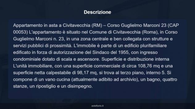 Immobile in asta di 108 m² con più di 5 locali in vendita a Civitavecchia - Foto 7