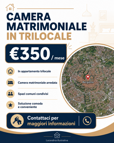Bergamo camera tutto incluso con bagno privato