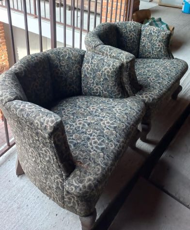 Coppia poltrone imbottite primi '900 - Foto 5