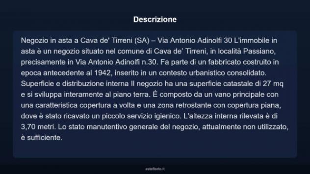 Immobile in asta di 27 m² in vendita a Cava de' Tirreni - Foto 3