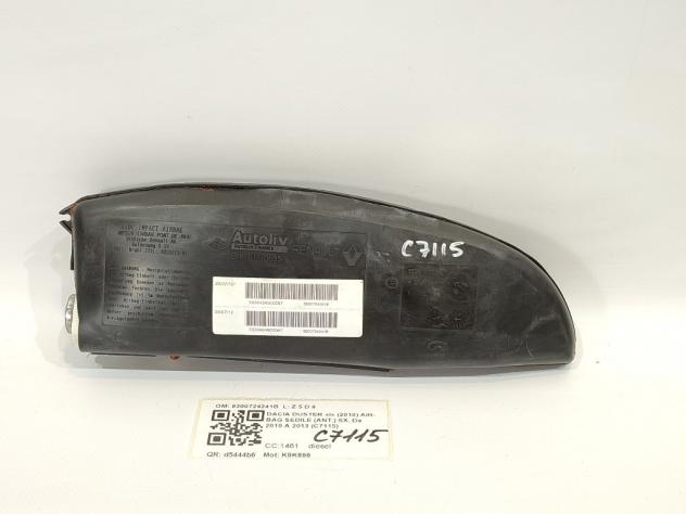 AIRBAG SEDILE SINISTRO DACIA Duster 1° Serie 8200724241B K9K896 (1017)