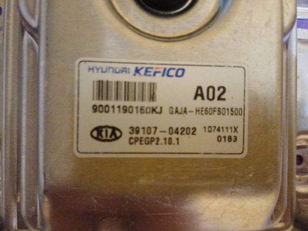 Kia PICANTO 2018 1.0 Benzina Controllo Motore Unità ECU 39107-04202 9001190160 - Foto 5