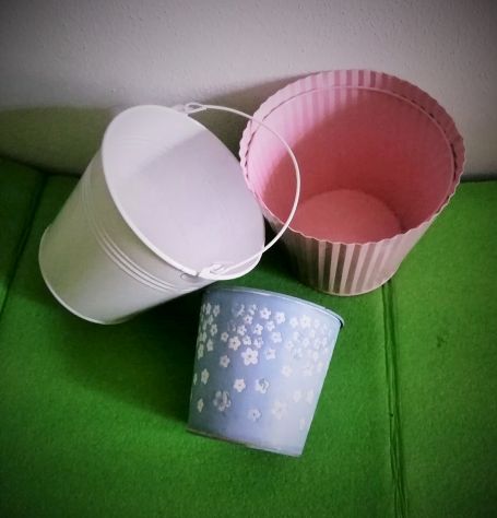 Tris vasi e secchielli decorativi - Foto 4