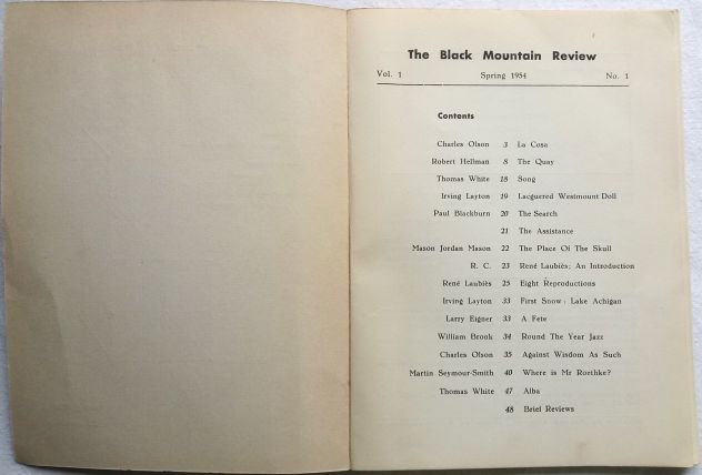 The Black Mountain Review-Spring 1954-Vol.1-N° 1 - Foto 2