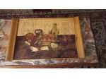 Vassoio in legno intarsiato