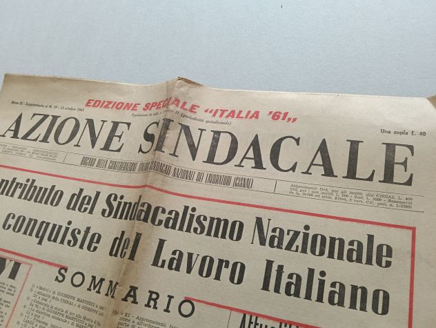 Fascicolo Azione Sindacale ed. speciale del 1961. Ottime condizioni. - Foto 5
