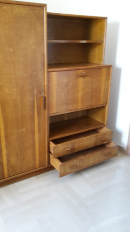 Letto con comodino ed armadio con libreria - Foto 4