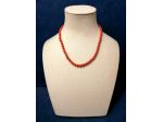 COLLANA SCALARE IN AUTENTICO CORALLO ROSSO MEDITERRANEO CHIUSURA ARGENTO.