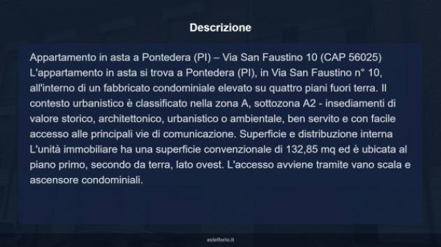 Immobile in asta di 132 m² con più di 5 locali e box auto in vendita a Pontedera - Foto 12