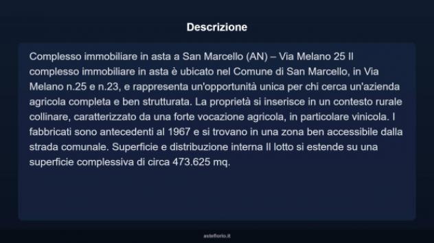 Immobile in asta di 473625 m² in vendita a San Marcello - Foto 8