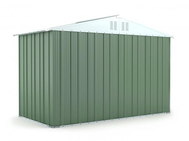 Box in Acciaio Zincato Casetta da Giardino in Lamiera 3.27 x 1.55 m x h2.15 m - 114 KG - 5.06 metri quadri - VERDE - Foto 3