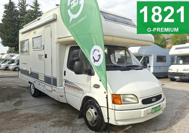CAMPER ELNAGH FORD MANSARDATO 6 POSTI DINETTE POSTERIORE FOTOVOLTAICO GEMELLATO POSTERIORE CAMPEGGIO USATI GENERALI 1821