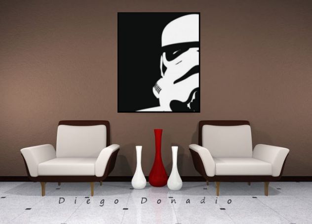 Quadro moderno Star Wars dipinto a mano pop art
