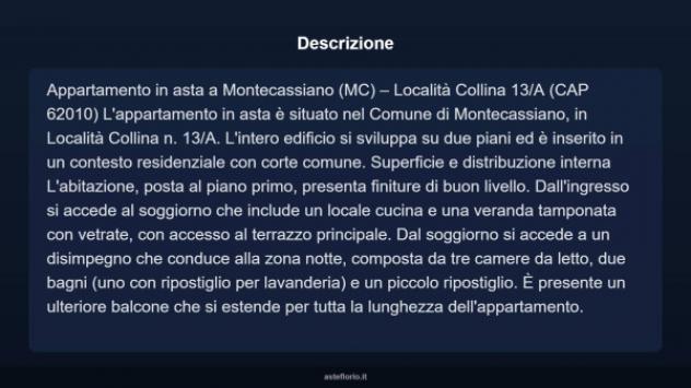 Immobile in asta di 130 m² con più di 5 locali e box auto in vendita a Montecassiano - Foto 3