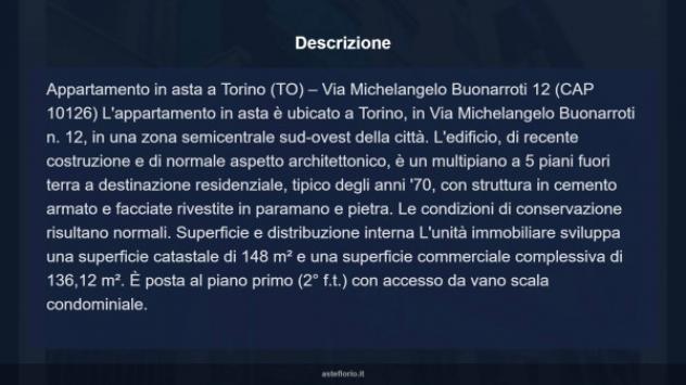 Immobile in asta di 148 m² con più di 5 locali in vendita a Torino - Foto 18
