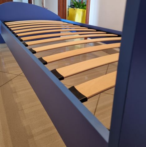 Letto singolo in legno personalizzato blu - Foto 5
