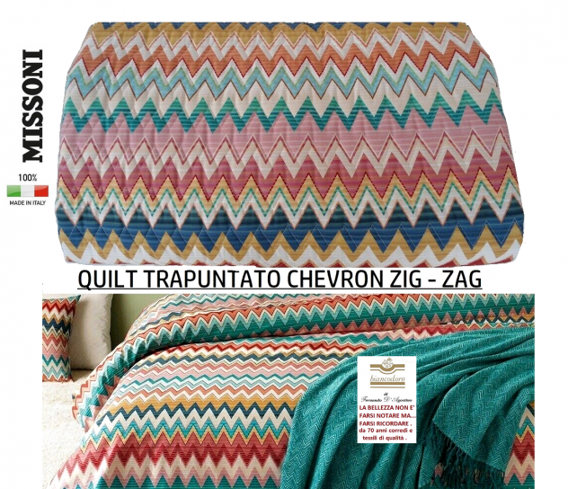 Trapunta leggera coperta quilt copriletto MISSONI  matrimoniale - Foto 3