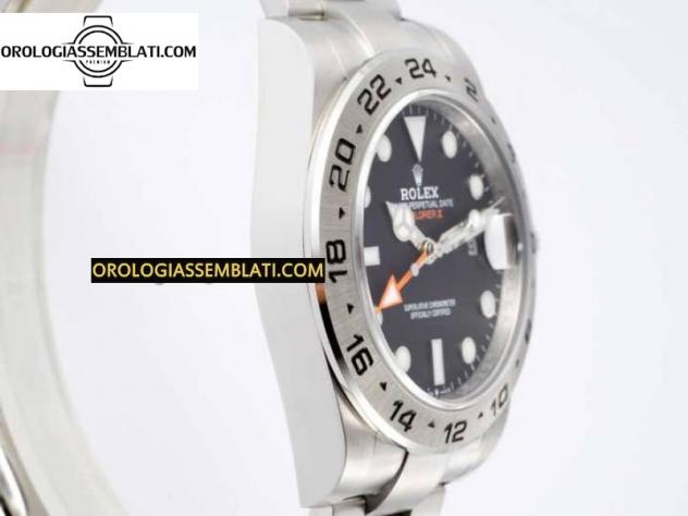 Rolex Replica EXPLORER II 42MM 216570 NERO 904L SS 1:1 BEST EDITION QUADRANTE NERO SUL BRACCIALE 3285 V4 - Foto 14