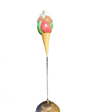 Statua cono gelato in vetroresina, gelato 3D, tridimensionale, insegna a vela - Foto 2