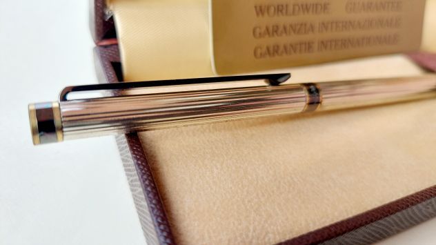 Splendida penna biro vintage John Sterling, corpo finemente cesellato in argento - Foto 2