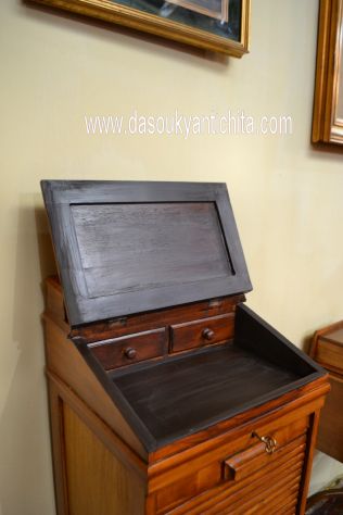 Schedario a serrandina con piano di scrittura a ribalta - Foto 5