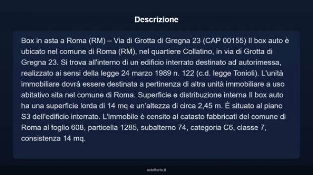 Immobile in asta di 14 m² in vendita a Roma - Foto 4