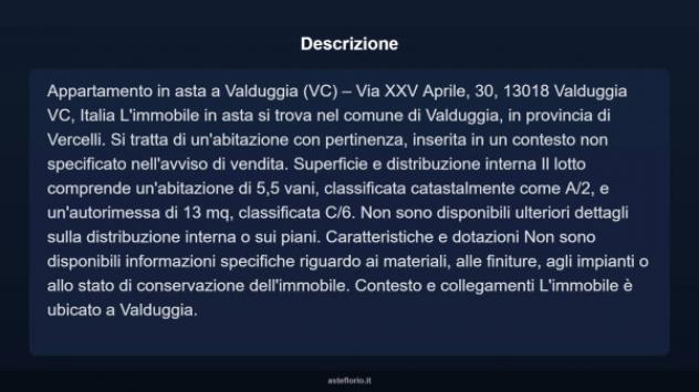 Immobile in asta di 83 m², box auto in vendita a Valduggia - Foto 4