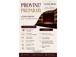 Lezioni private di teatro in preparazione ai provini delle Accademie
