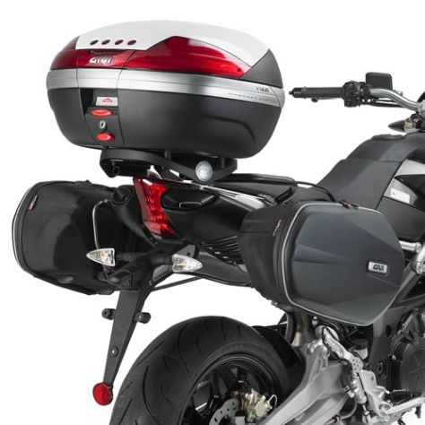 Aprilia Dorsoduro 750 1200 portatarga bauletto plexiglass terminale di scarico - Foto 9