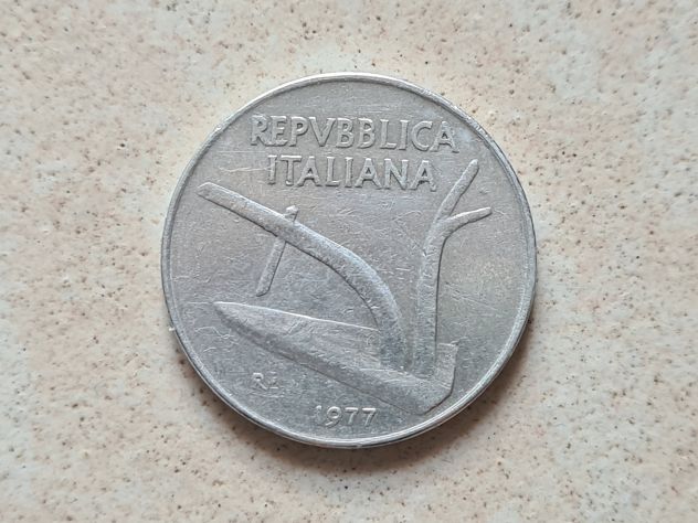 Moneta 10 Lire, 1977, Repubblica Italiana - Foto 2