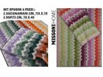 SET SPUGNE MISSONI 4 PEZZI ; 2 ASCIUGAMANI + 2 OSPITI MISURE MAX