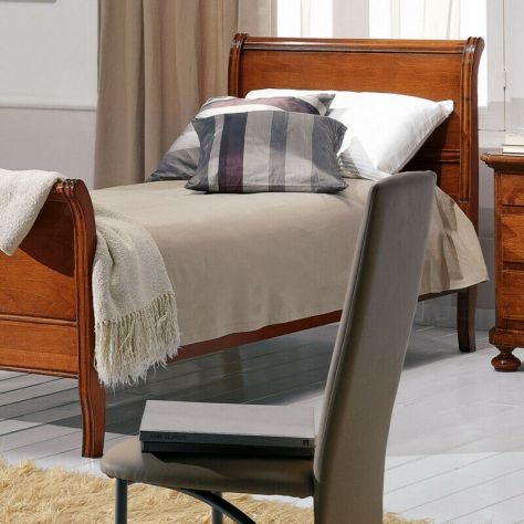 Letto Singolo a Barchetta in Legno Stile Arte Povera Cod 11208 - Foto 2