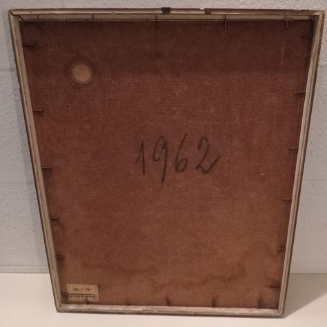 QUADRO OLIO SU LEGNO DI ANTIQUARIATO FIRMATO CON CORNICE - Foto 5