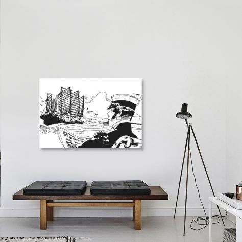 Quadro Corto Maltese dipinto a mano fumetto