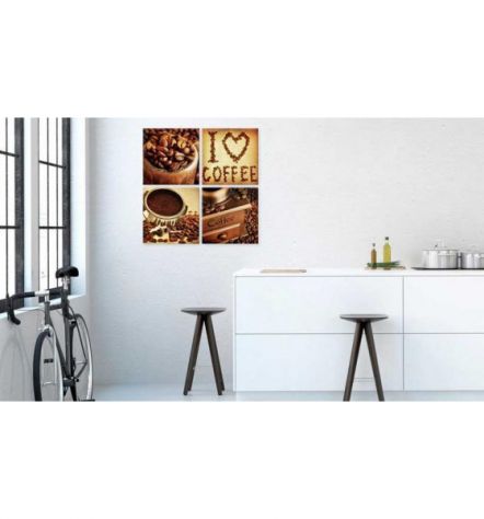 Quadro I Love Coffee - 4 Quadri - ARREDALACASA - Foto 2