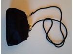 borsetta da sera Furla in raso nero l18 h12 con manico asportabile