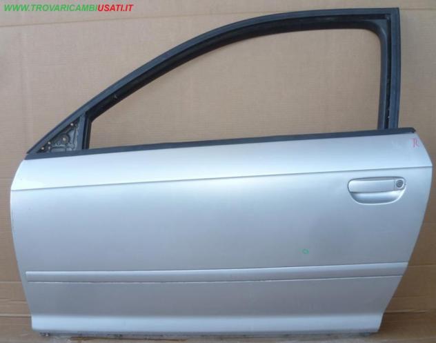 PORTA S. ARGENTO C/ALZ. E SERR. Carrozzeria Lamierati esterni Porte Porta ant. sx. AUDI - A3 3 porte - 01-06-2003 - 01-06-2008, AUDI - A3 3 po