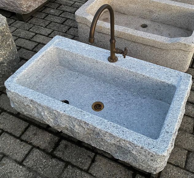 Lavello lavandino in pietra granito 80cm - Foto 5