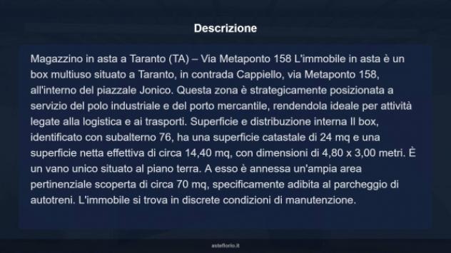 Immobile in asta di 14 m² in vendita a Taranto - Foto 6
